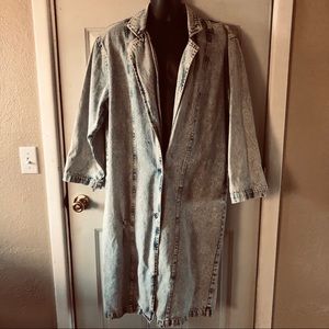 Acid Wash Jean Trench Coat